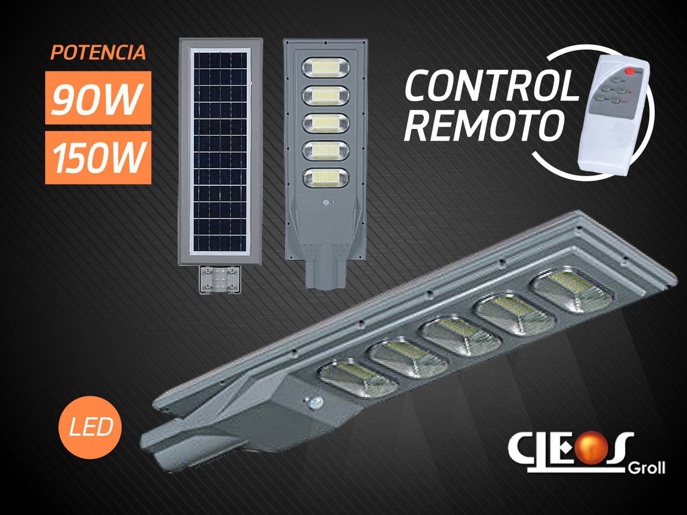 Luminaria pública solar autónoma Modo inteligente Luminaria pública solar autónoma Modo inteligente