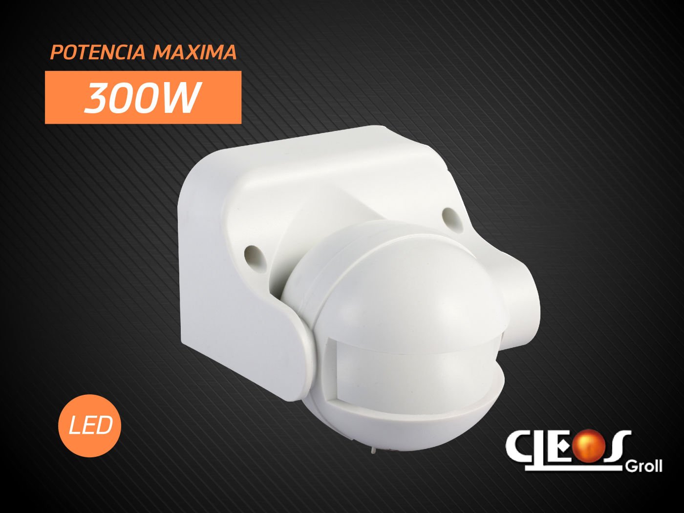 Sensor de presencia con cabezal direccionable - IP44 Sensor de presencia con cabezal direccionable - IP44